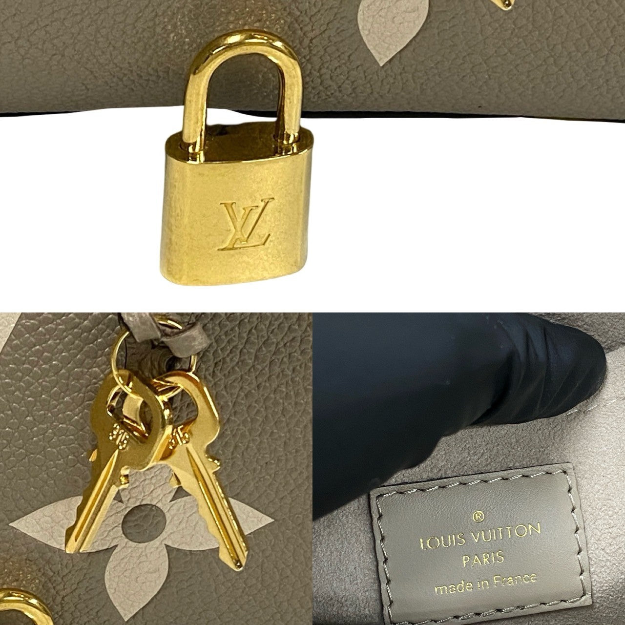 LOUIS VUITTON Handbag M45489 leather beige Monogram Ann Platt Montaigne BB