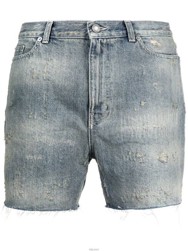 Luxury Saint Laurent Trending 2025 Men's California Denim Shorts Blue