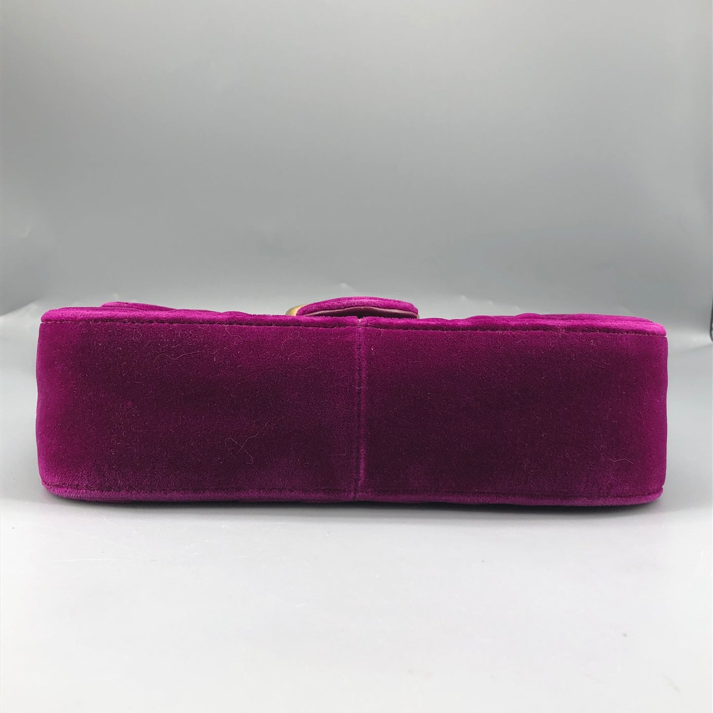 Gucci Marmont Fuchsia Velvet Matelasse Chain Shoulder Bag
