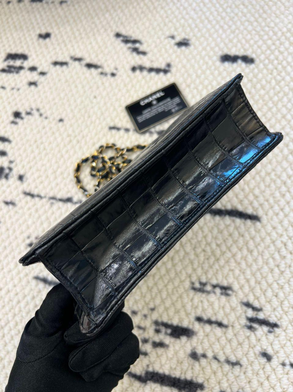 Chanel  Crocodile Enveloppe Flap Bag