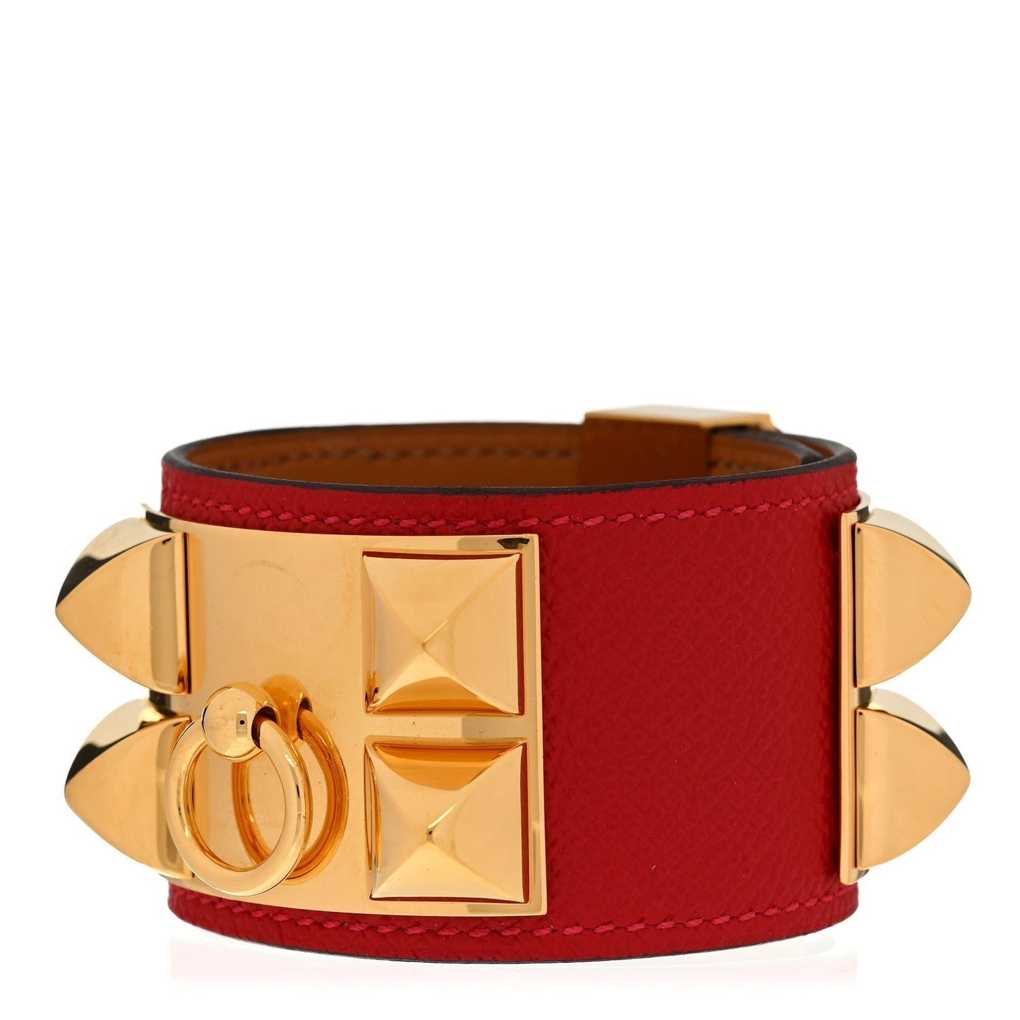 Hermes Epsom Collier de Chien CDC Bracelet S Rouge Casaque