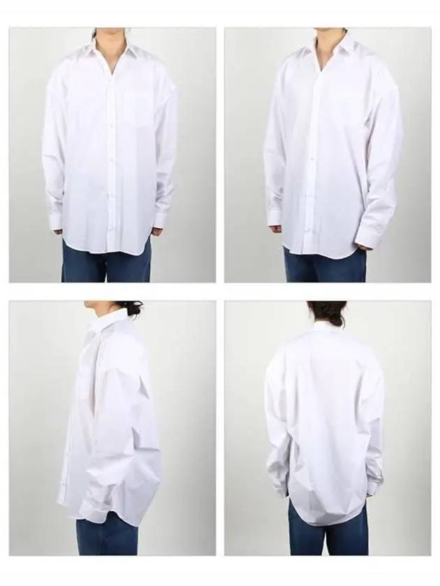 Luxury Balenciaga Trending 2026 Cocoon Long Sleeve Shirt White