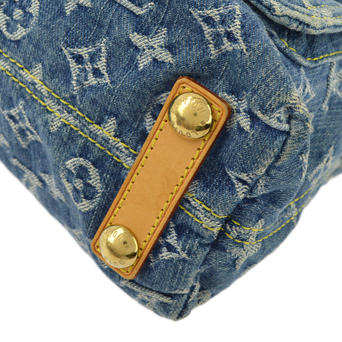 Louis Vuitton Blue Monogram Denim Baggy PM Shoulder Bag M95049