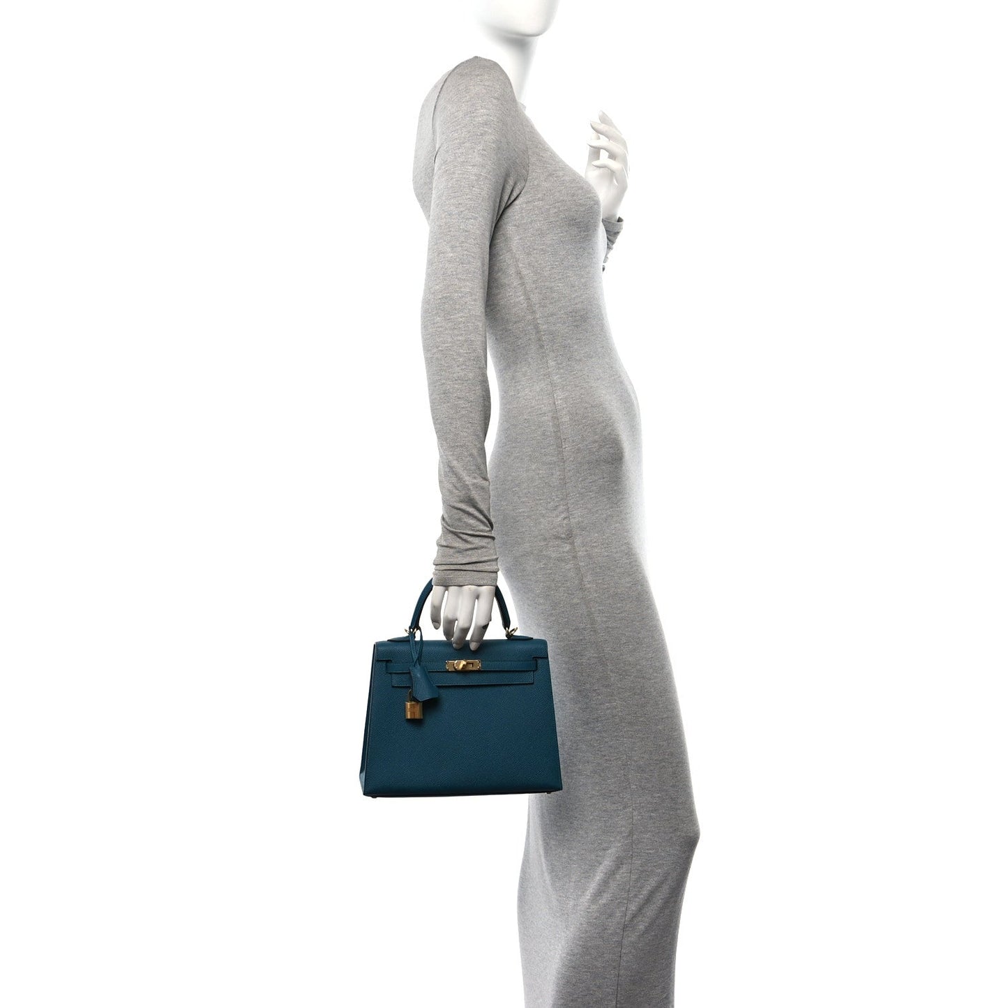 Hermes Epsom Kelly Sellier 25 Vert Bosphore