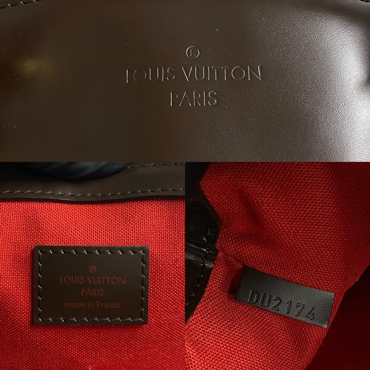 LOUIS VUITTON Handbag N41118 leather Brown Damier Verona MM