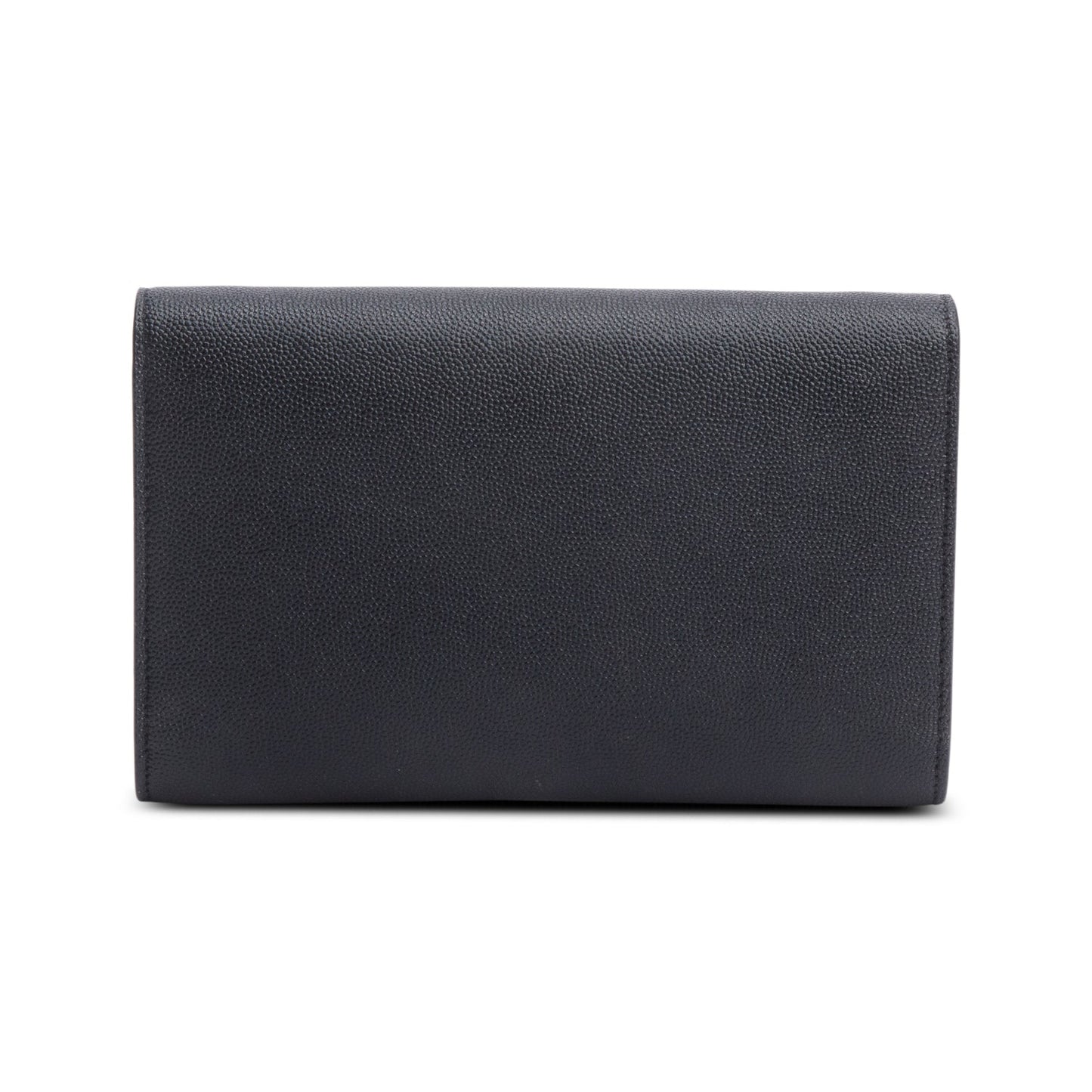 Saint Laurent 2021 Black Grain De Poudre Leather Uptown Chain Wallet