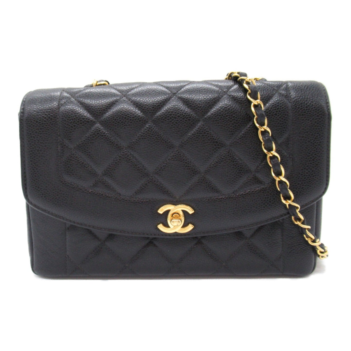 Chanel Chanel Matrasse Diana Chain Shoulder Bag Shoulder Bag Caviar S (Green )  Black