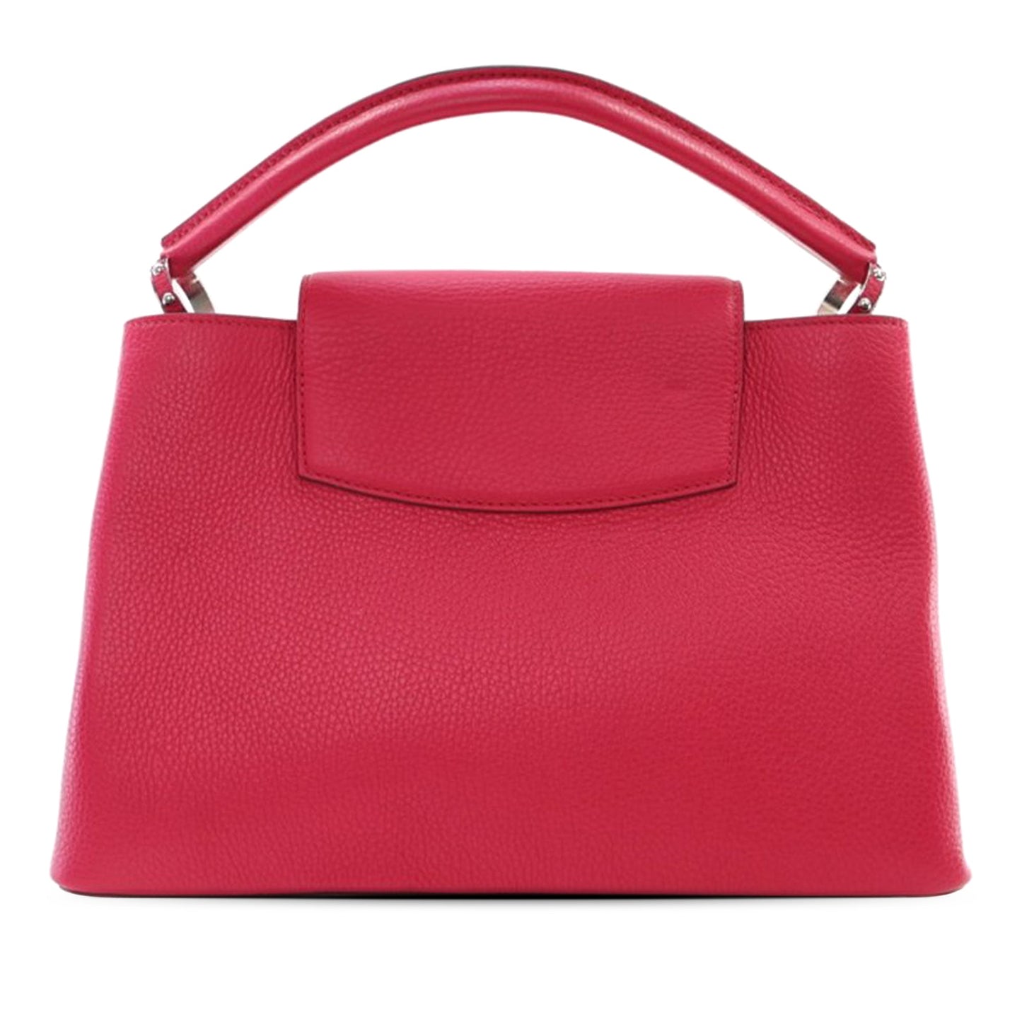 Red Louis Vuitton Taurillon Capucines MM Satchel