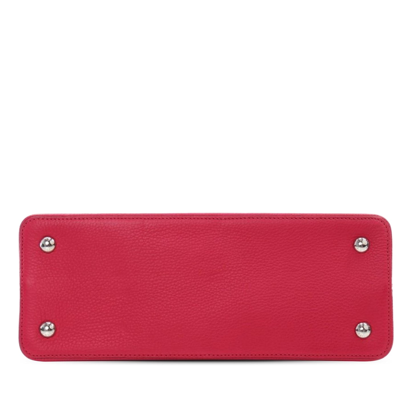 Red Louis Vuitton Taurillon Capucines MM Satchel
