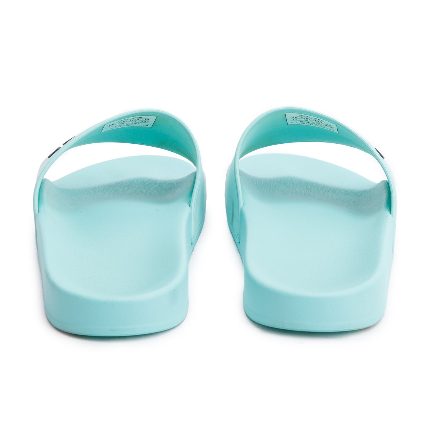 Balenciaga Mint Green Rubber Printed Logo Pool Slide Sandals, Size 45
