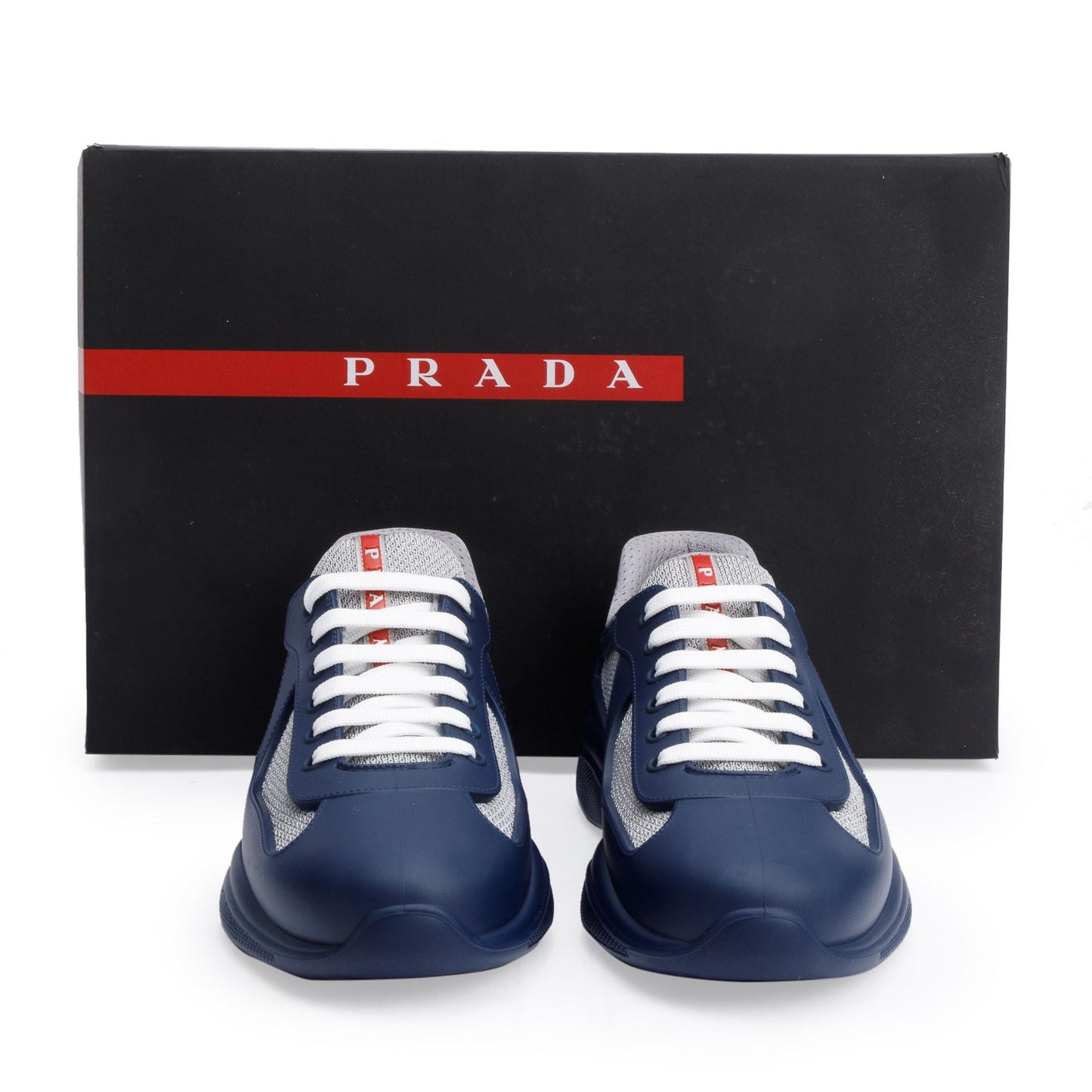 Prada Navy Blue America's Cup Sneakers, Size 41