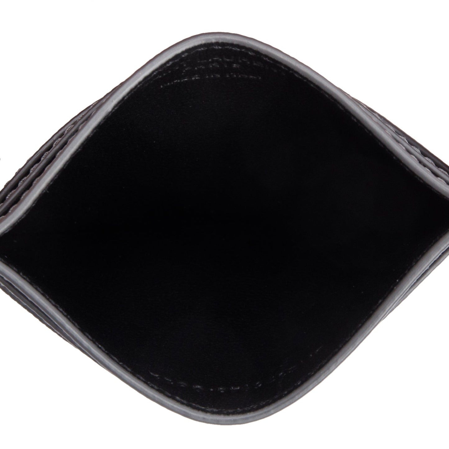 Saint Laurent 2022 Grey Grain de Poudre Leather Paris Credit Card Case