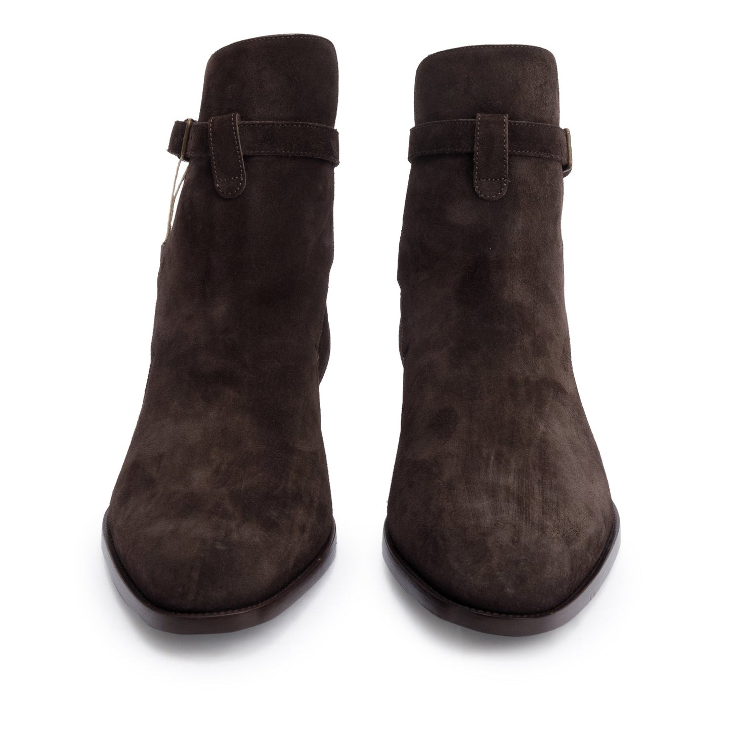 Saint Laurent Brown Suede Wyatt 30 Jodhpur Ankle Boots, Size 44
