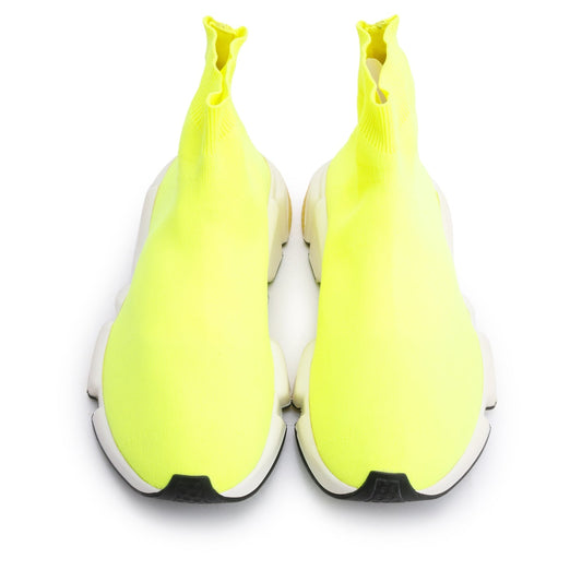Balenciaga Neon Green Knit Speed LT Trainer Sock Sneaker, Size 8
