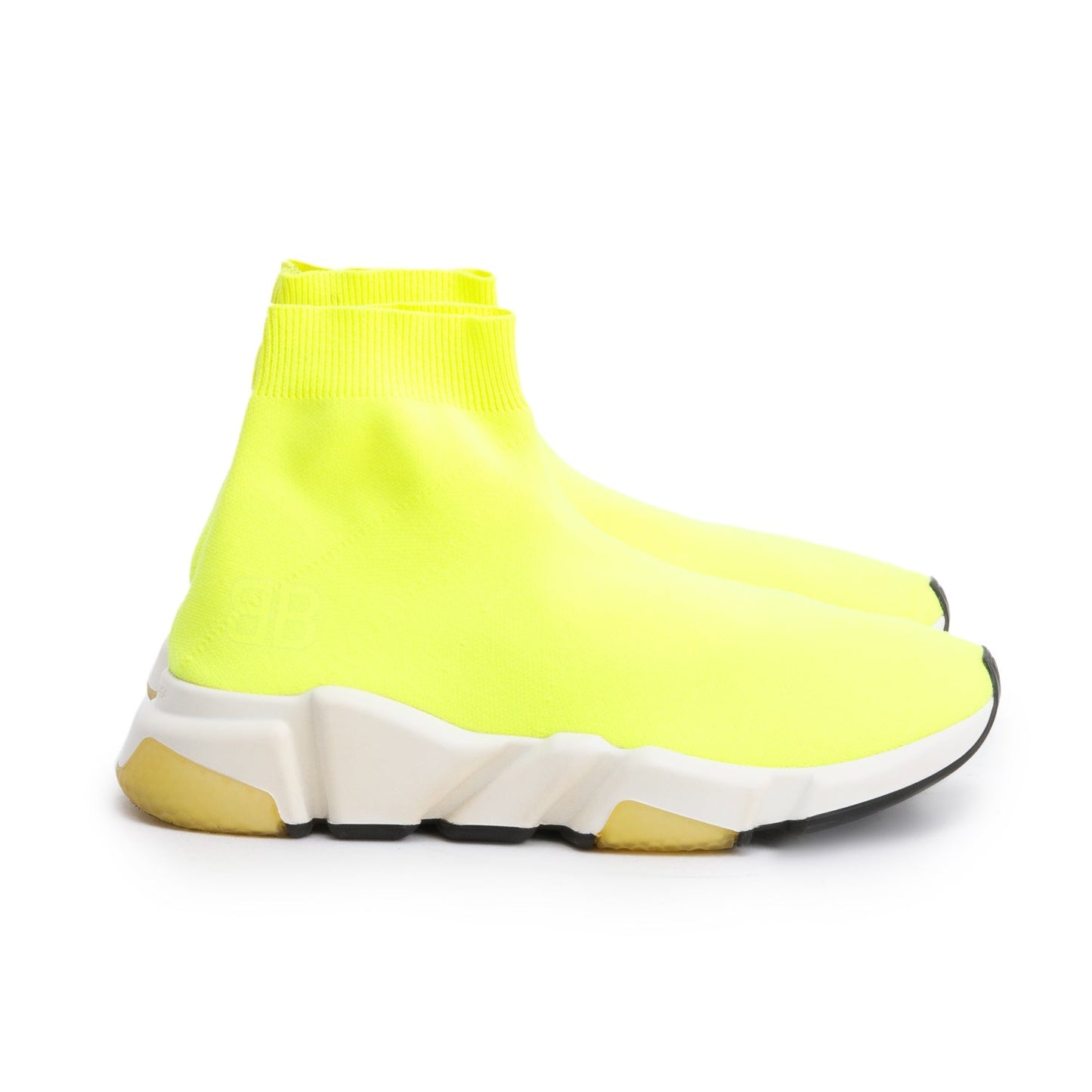 Balenciaga Neon Green Knit Speed LT Trainer Sock Sneaker, Size 8