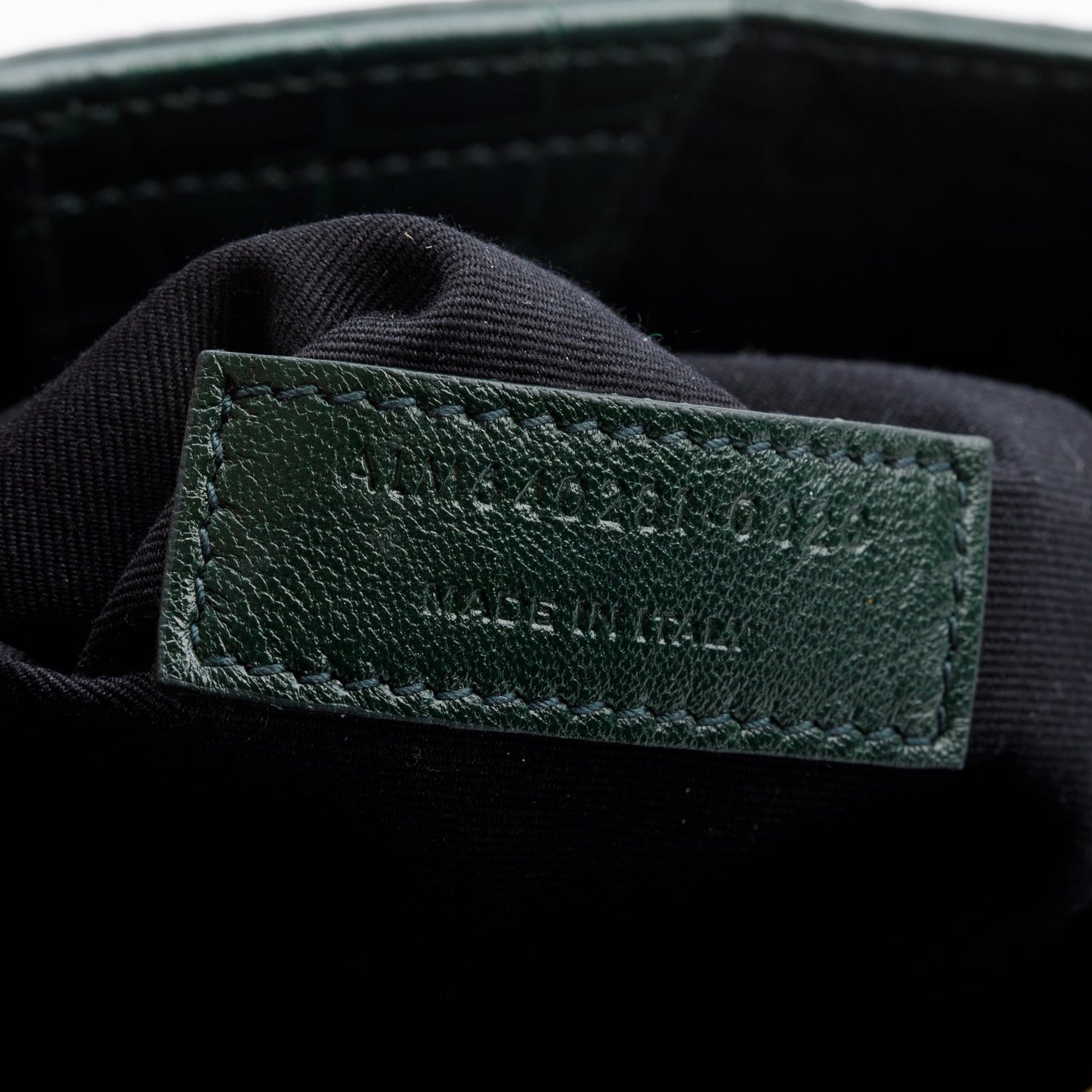 Saint Laurent 2020 Green Croc-Embossed Claude Tote