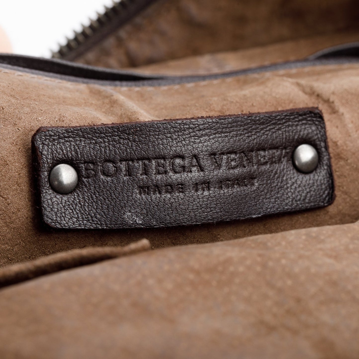 Bottega Veneta Brown Intrecciato Leather Loop Camera Bag