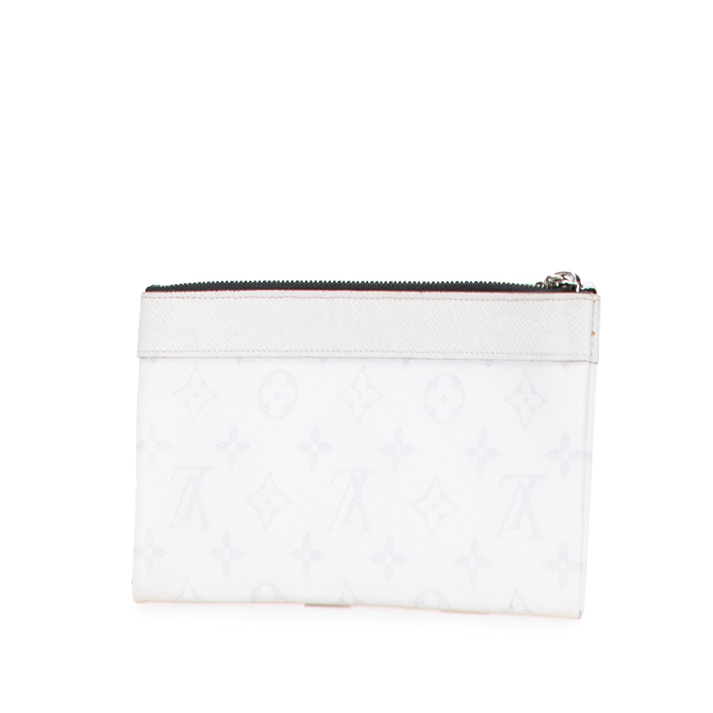 White Louis Vuitton Monogram Taigarama Pochette Discovery PM Clutch Bag