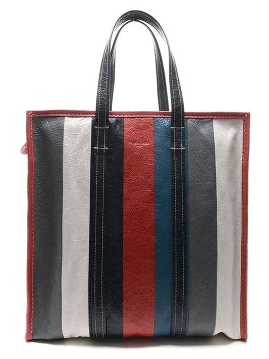 Luxury Balenciaga Trending 2026 Bazar Striped Medium Tote Bag