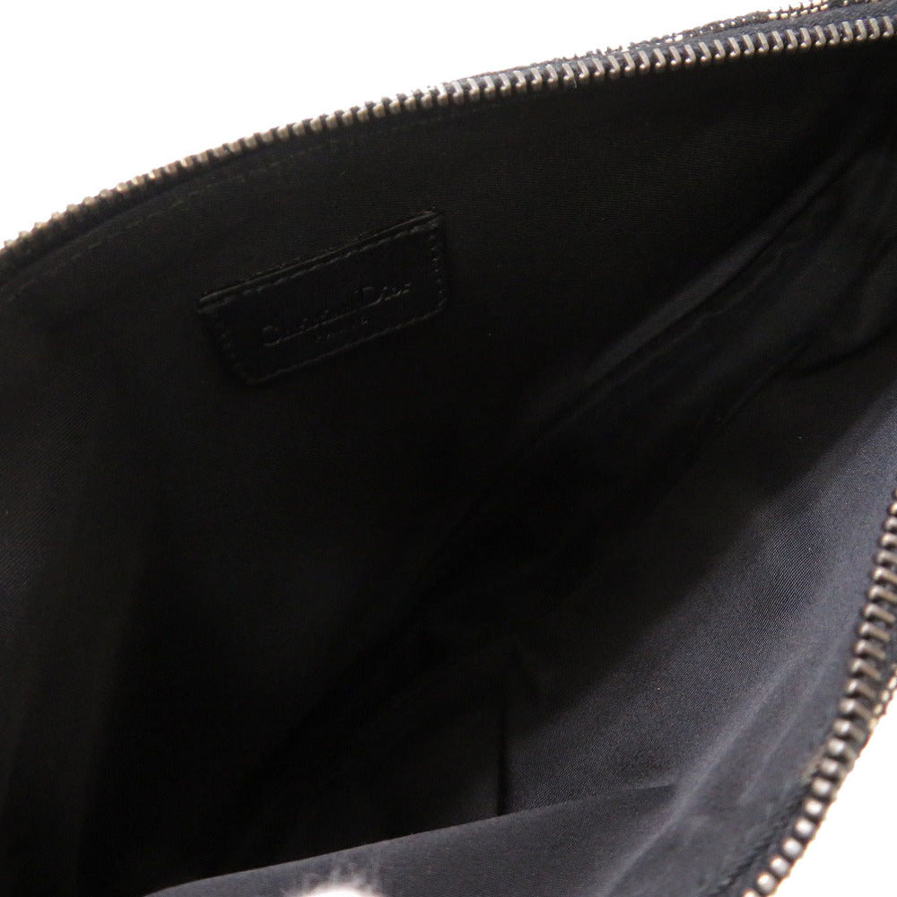Christian Dior Pouch canvas black Saddle pouch Trotter Women