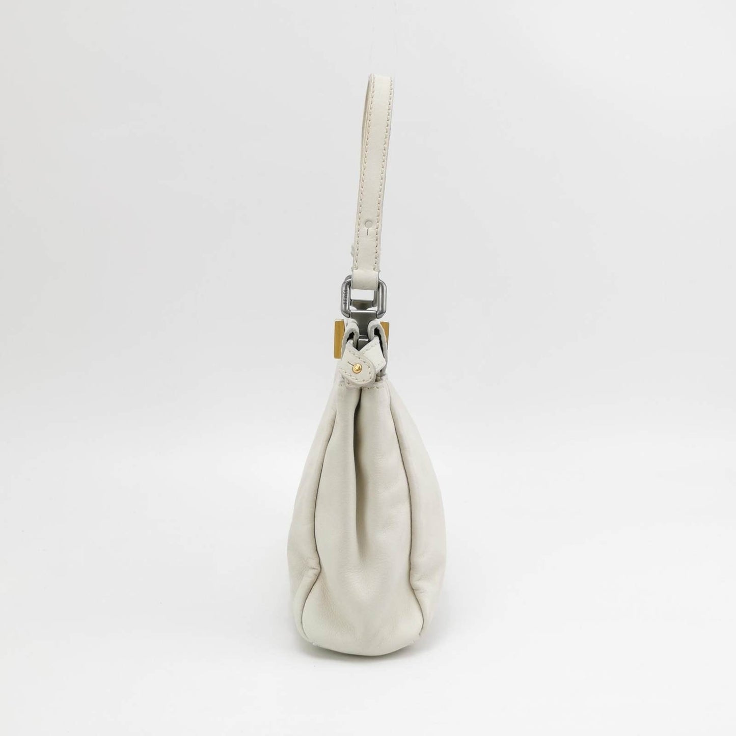 Fendi Peekaboo Mini White Leather Corssbody Bag