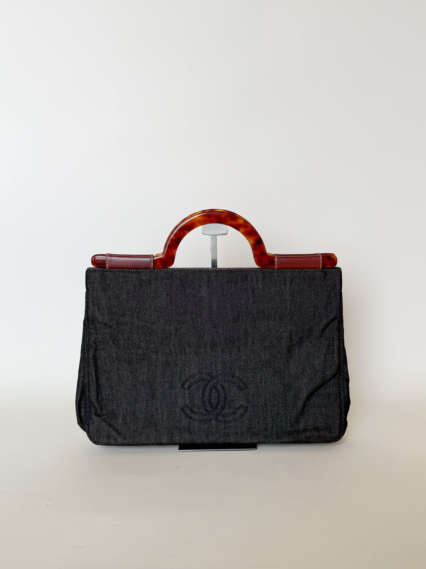 Chanel Denim Tortoise  CC Tote