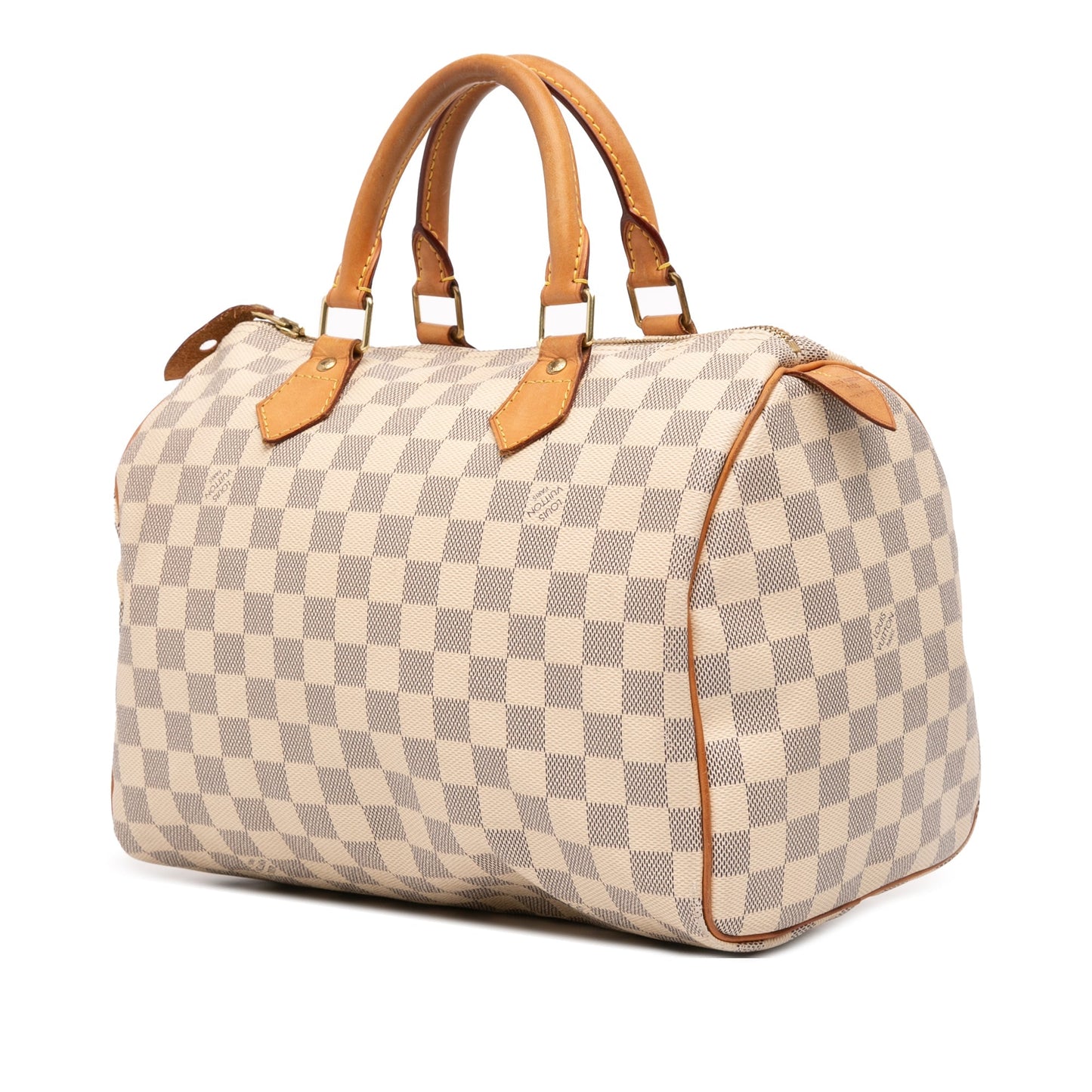 White Louis Vuitton Damier Azur Speedy 30 Boston Bag