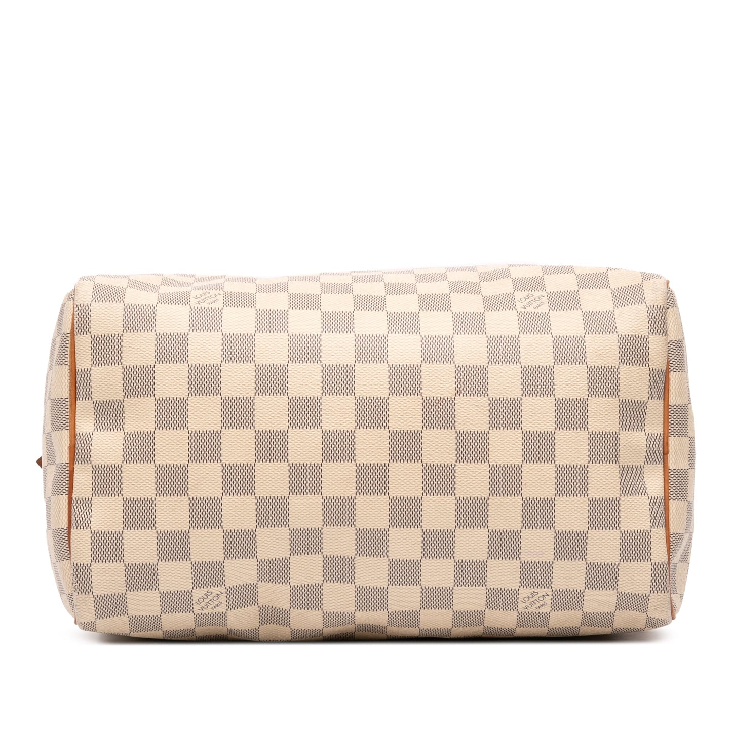 White Louis Vuitton Damier Azur Speedy 30 Boston Bag