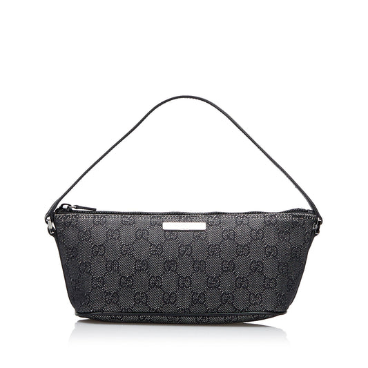 Gucci Leather Canvas Shoulder Bag Style 37