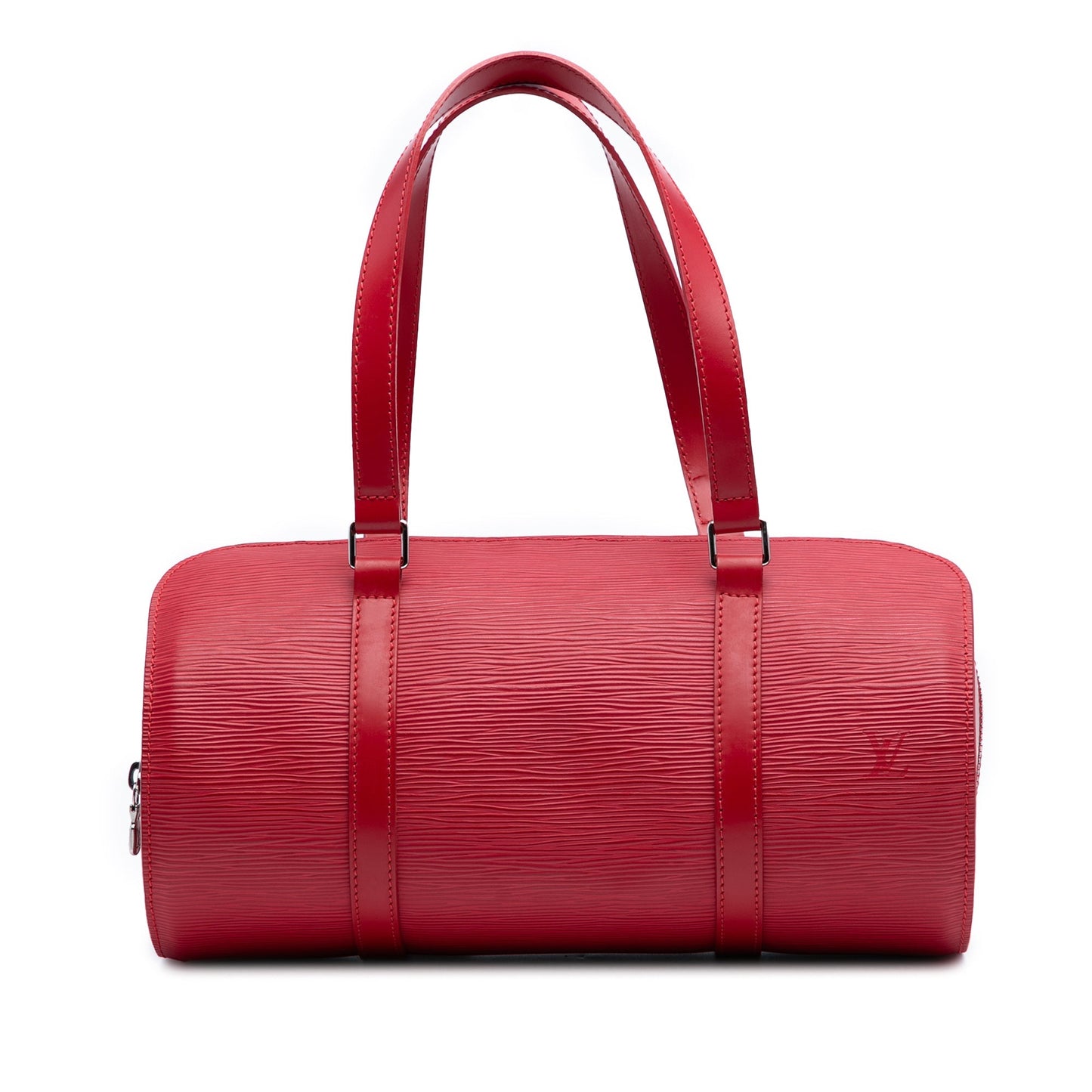 Red Louis Vuitton Epi Soufflot Handbag