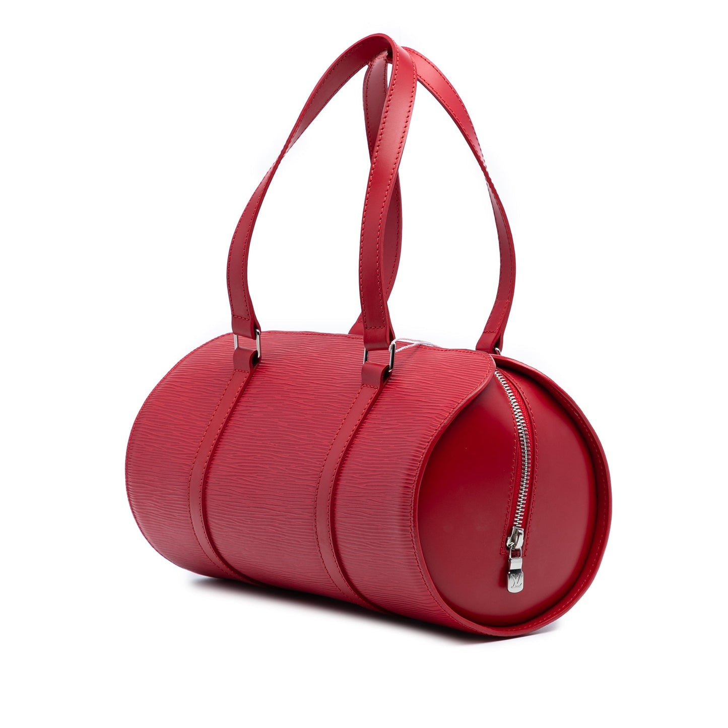 Red Louis Vuitton Epi Soufflot Handbag