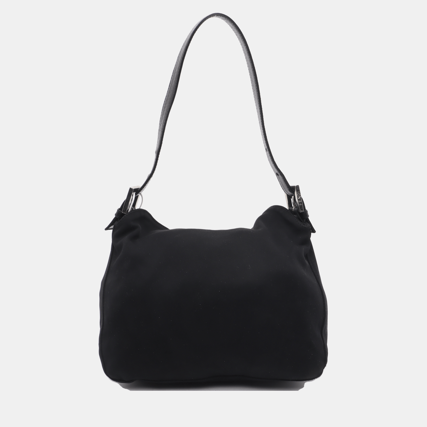 FENDI Baguette Vintage Black Cloth Silver Hardware