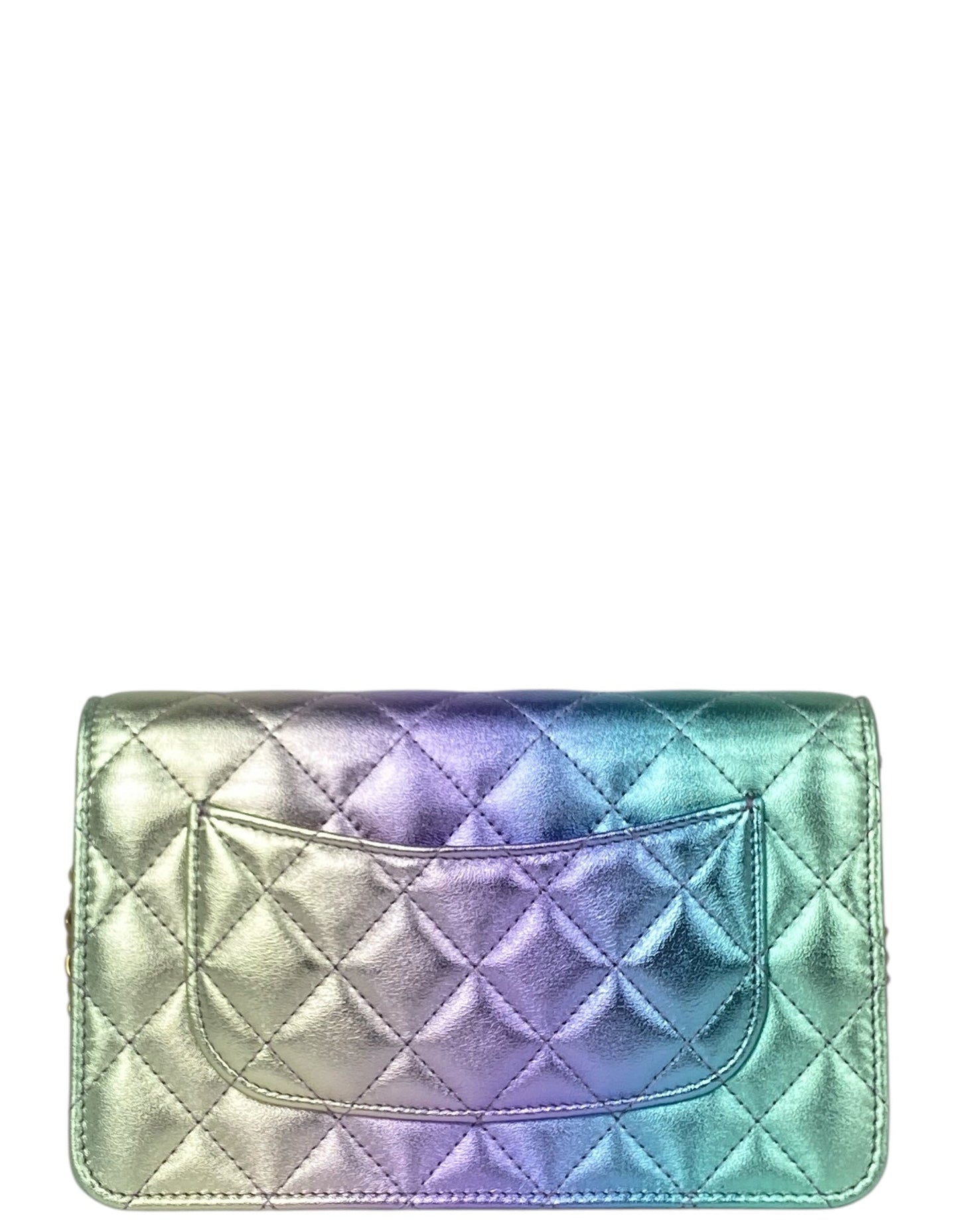 Chanel '24C Metallic Ombre Leather Wallet On Chain Crossbody
