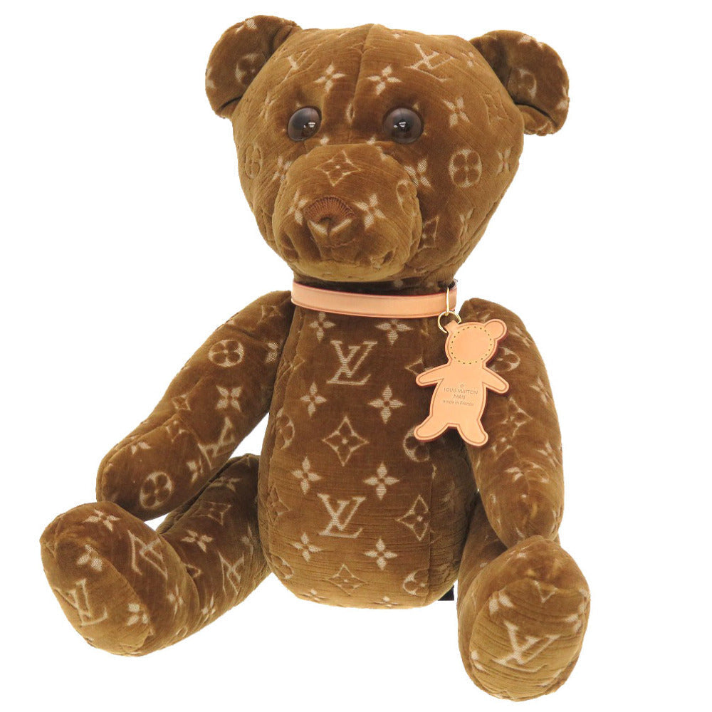 LOUIS VUITTON Plush Doll GI0616 Velor Brown Monogram Dudu Teddy Bear 2021 Limited unisex(Unisex)