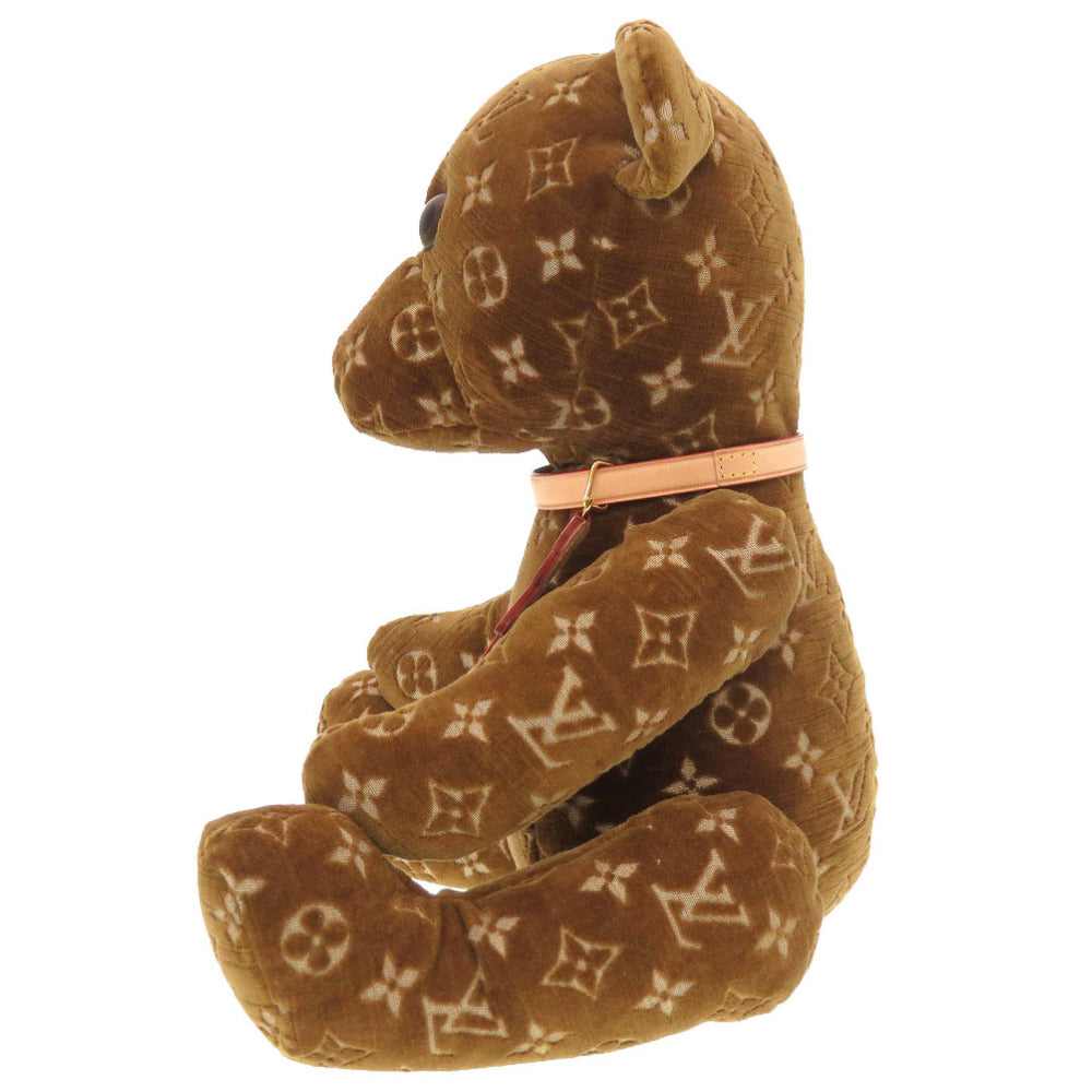 LOUIS VUITTON Plush Doll GI0616 Velor Brown Monogram Dudu Teddy Bear 2021 Limited unisex(Unisex)