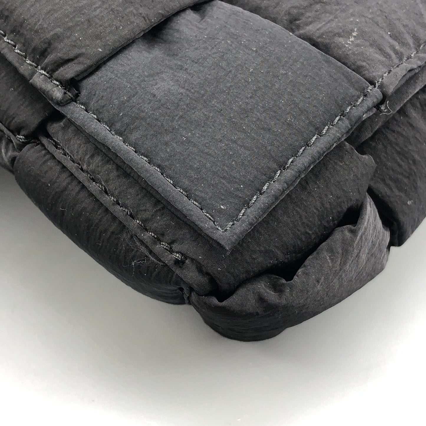 Bottega Veneta Intrecciato Padded Tech Cassette Mini Belt Bag Black