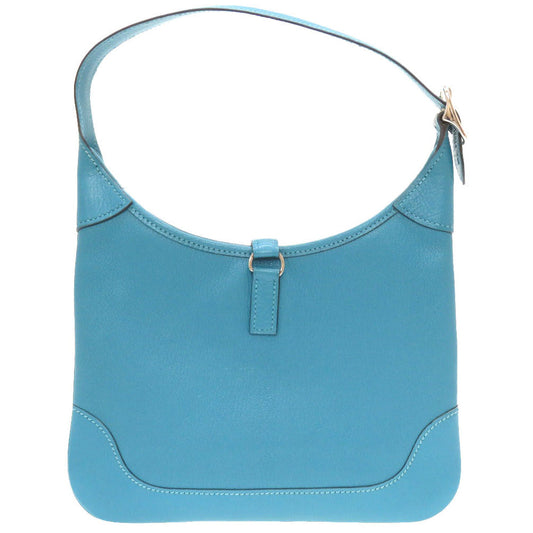 HERMES Shoulder Bag Shave Turquoise Trim 24 Women Used