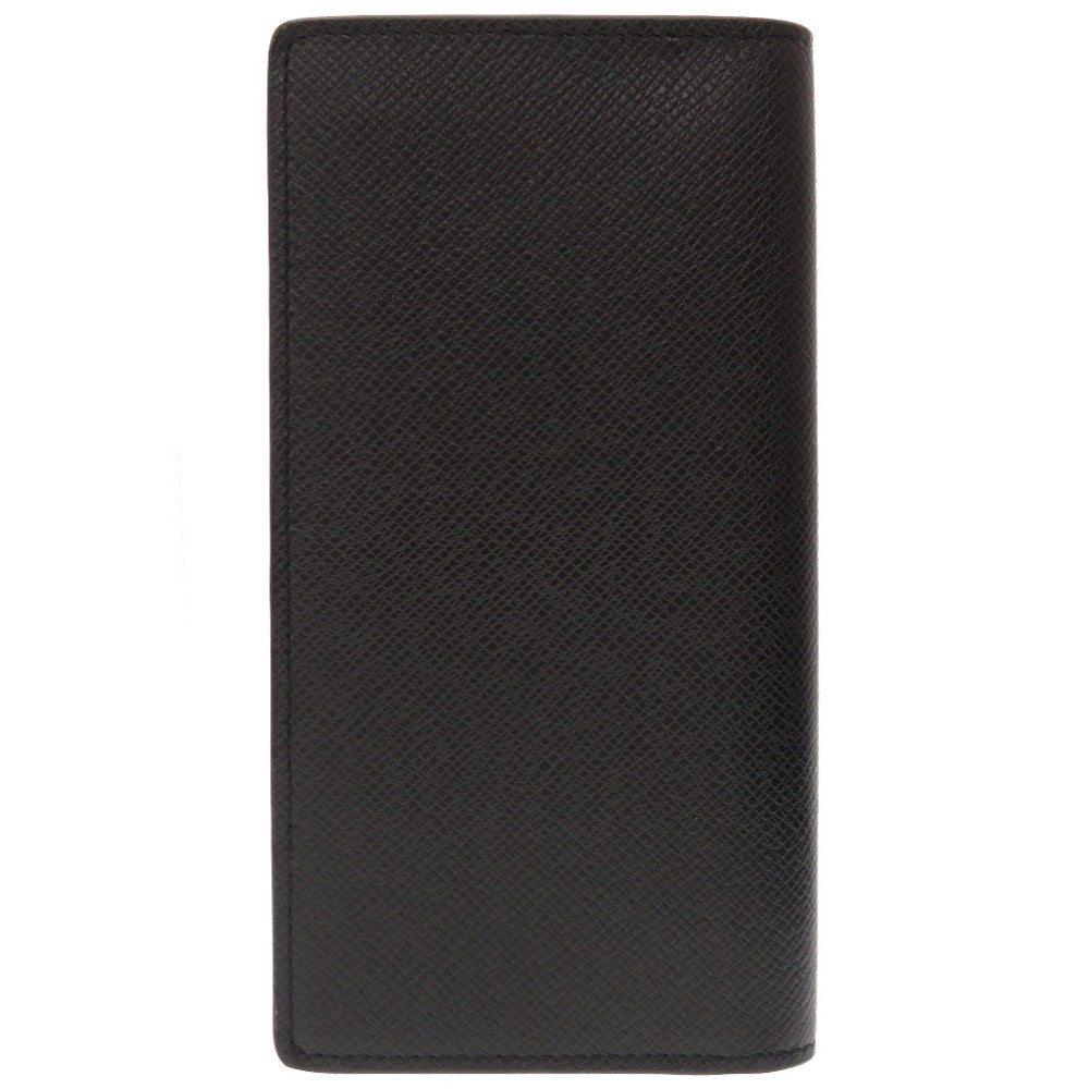 LOUIS VUITTON Long Wallet Purse M30791 Taiga black Taiga Portefeuille Brazza V shape mens