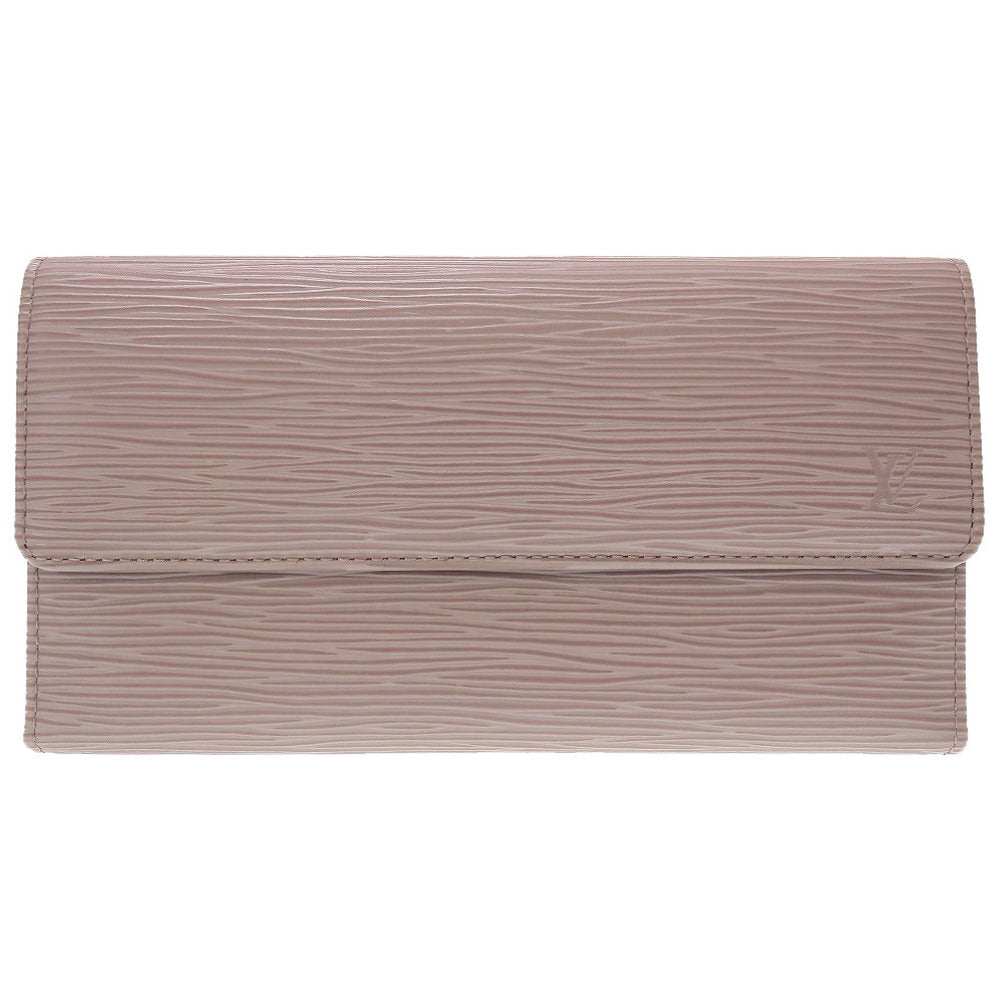 LOUIS VUITTON Long Wallet Purse M6338B Epi Leather lilac Three fold Epi Portefeuille International Women