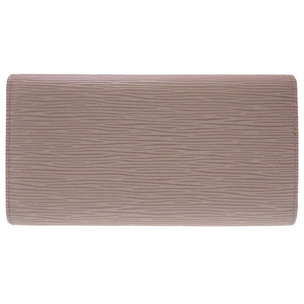 LOUIS VUITTON Long Wallet Purse M6338B Epi Leather lilac Three fold Epi Portefeuille International Women