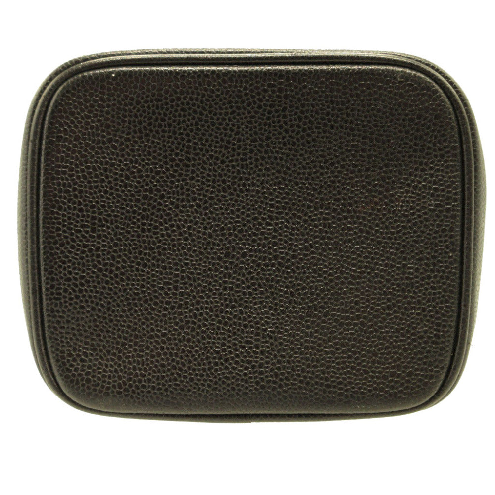 CHANEL Handbag Caviar skin black vanity vertical Women