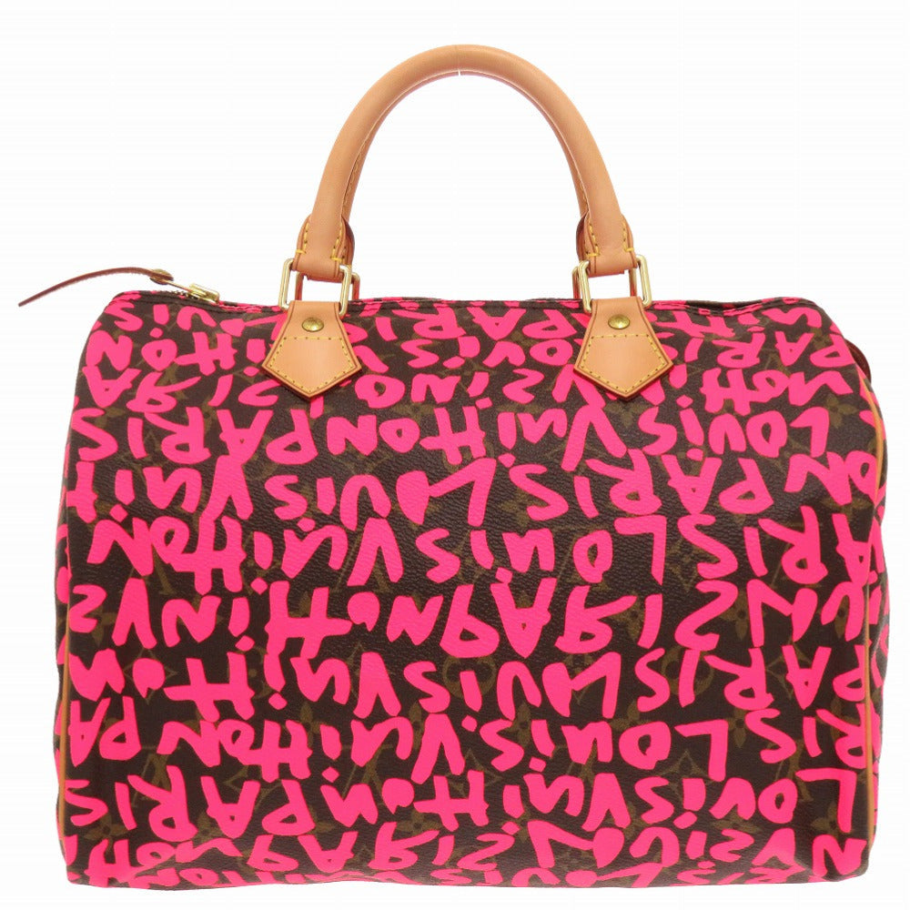 LOUIS VUITTON Handbag M93704 Monogram canvas Fuchsia Monogram graffiti Speedy 30 Women