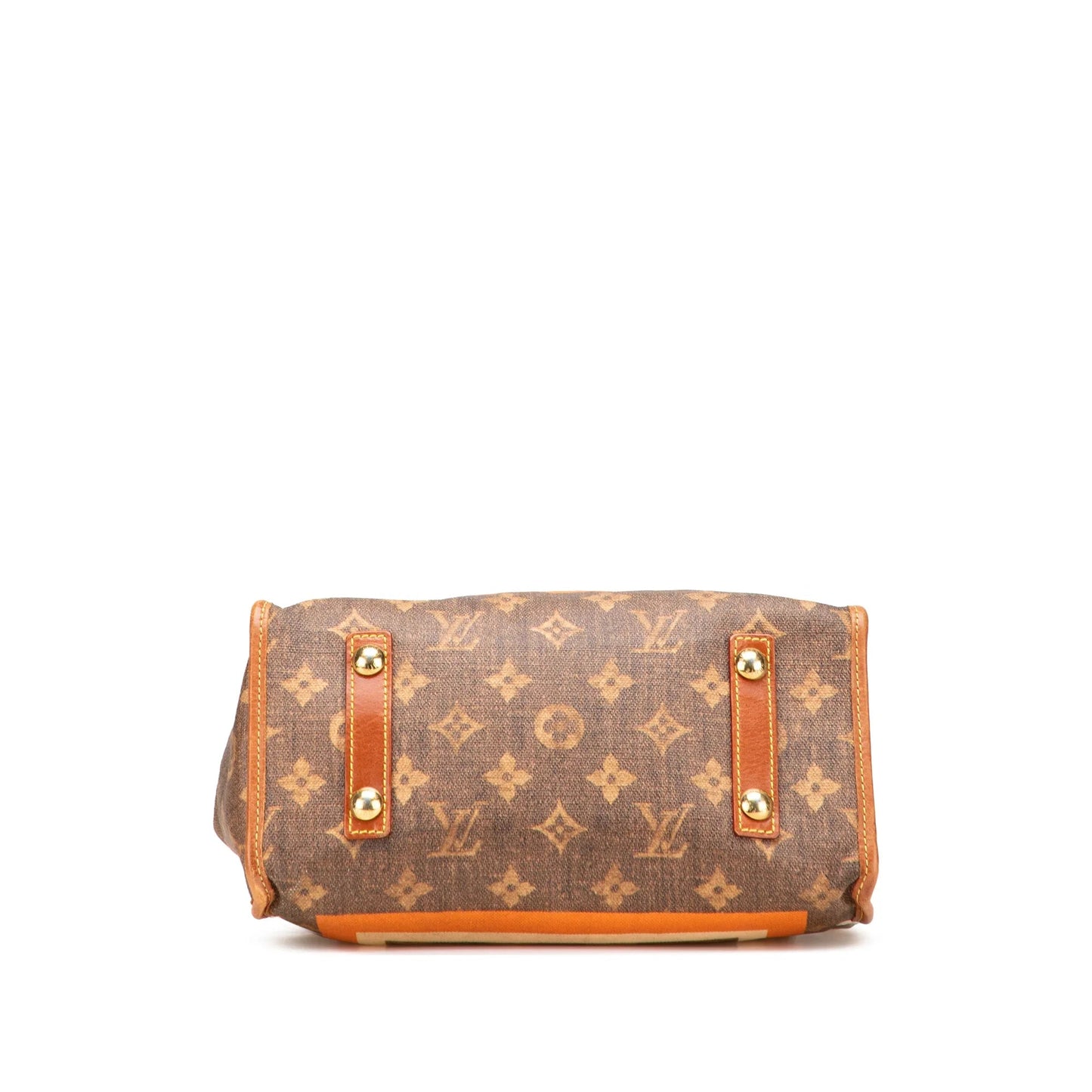 Brown Louis Vuitton Limited Edition Monogram Tisse Rayures PM Handbag