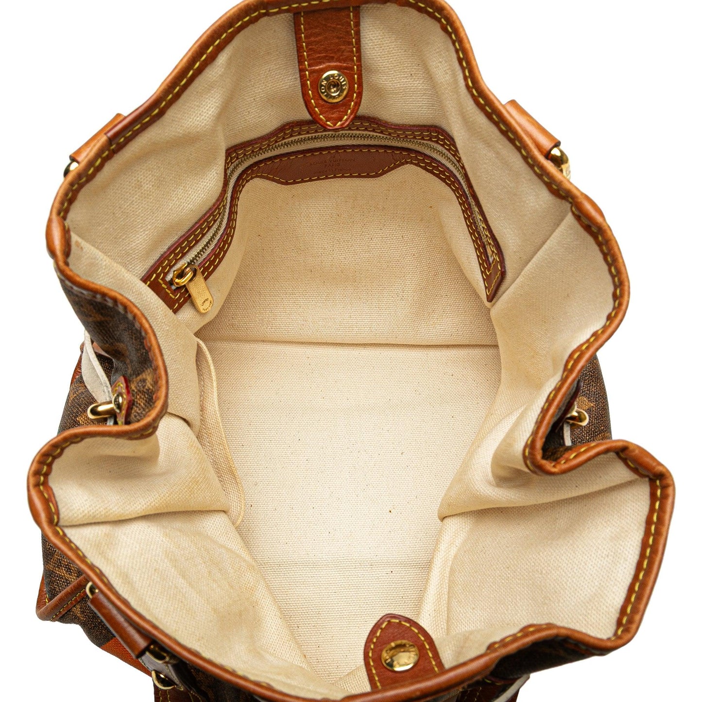 Brown Louis Vuitton Limited Edition Monogram Tisse Rayures PM Handbag