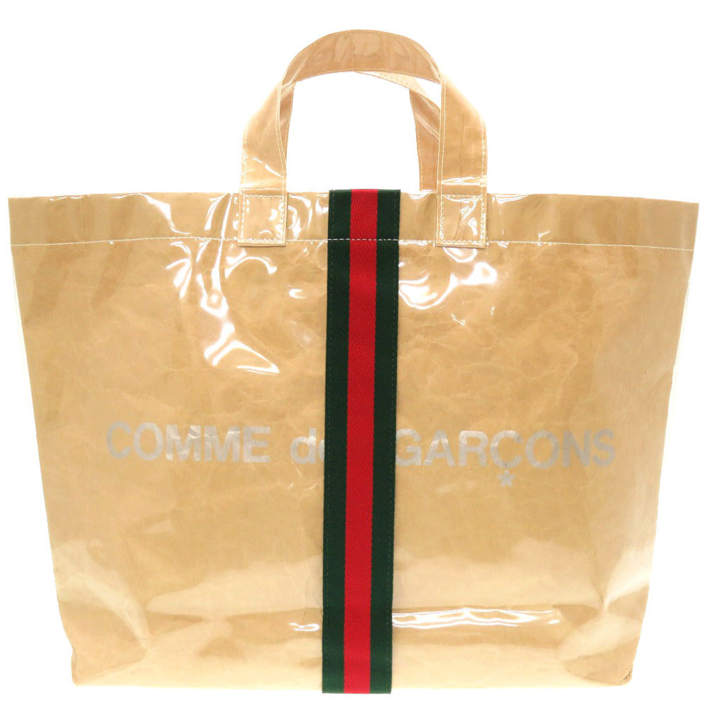 GUCCI Tote Bag Plastics beige Sherry line Comme des Garcons collaboration Women Used