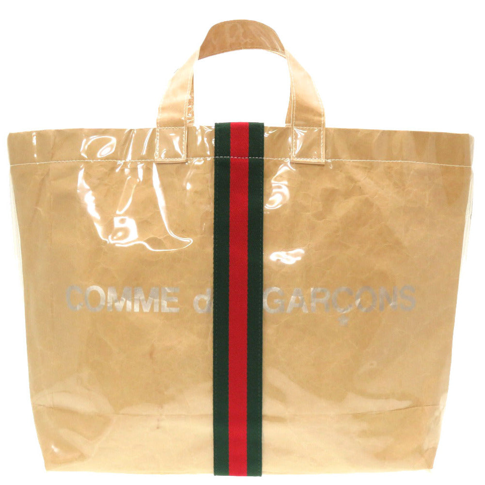 GUCCI Tote Bag Plastics beige Sherry line Comme des Garcons collaboration Women Used