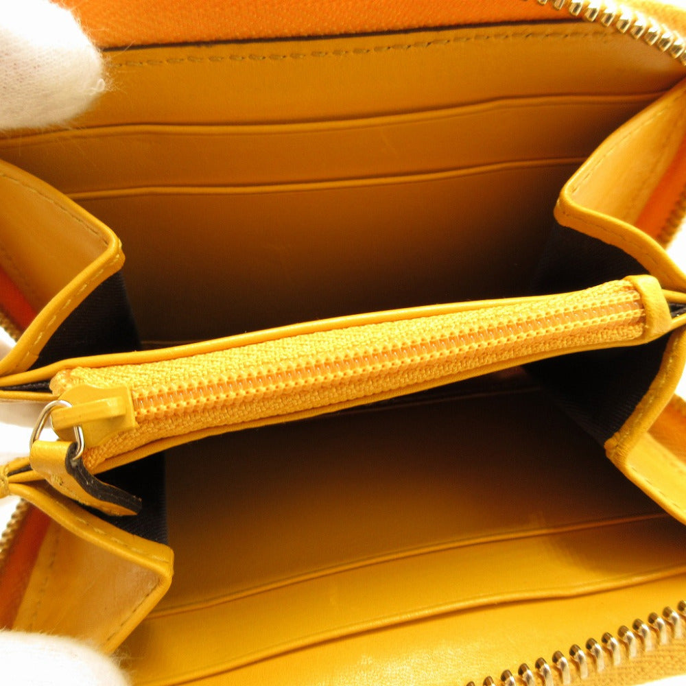 GUCCI Card Case 354495 leather yellow Coin case Tiamante Women