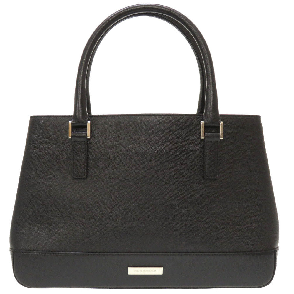 BURBERRY Handbag leather black Check Pattern Women