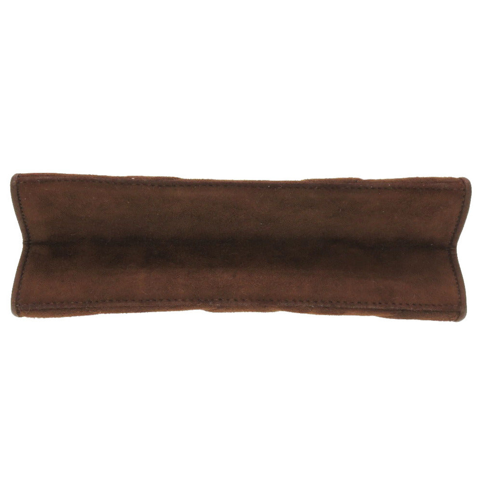 CHANEL Shoulder Bag Suede Brown Matelasse fringe COCO Mark