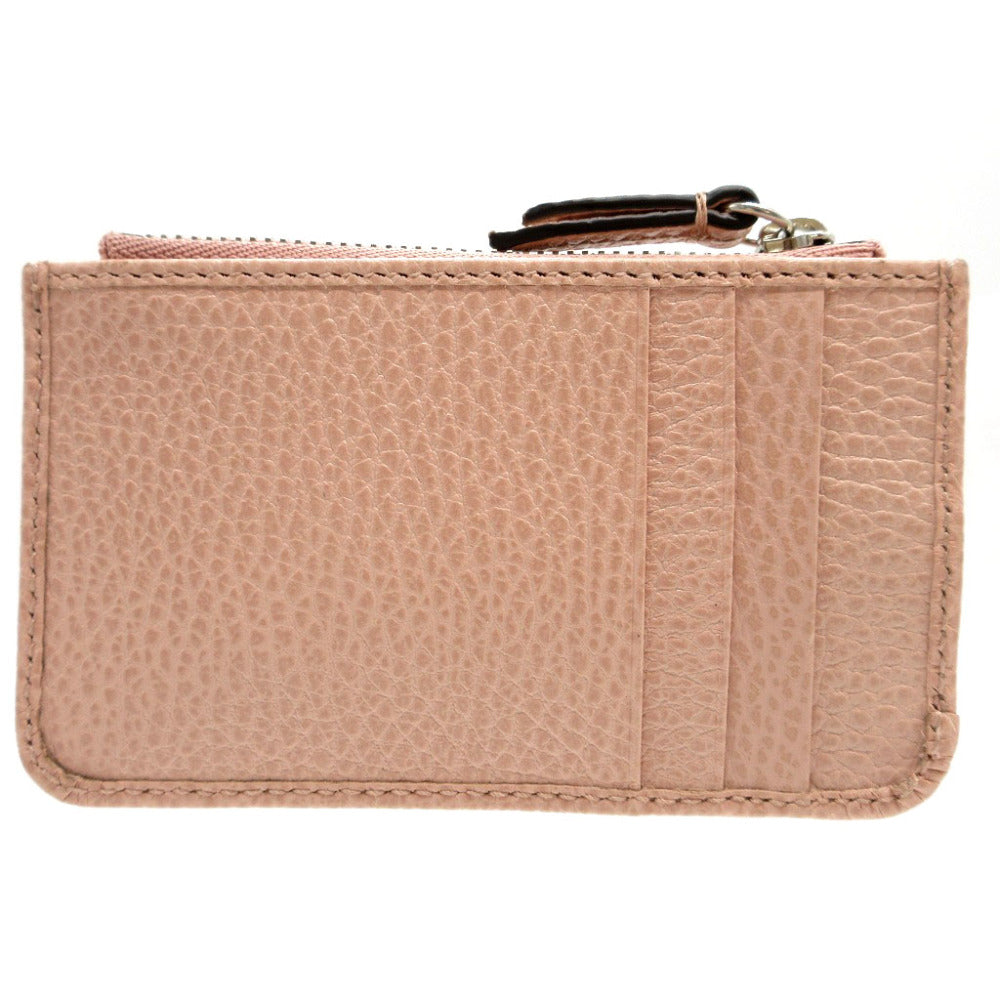 GUCCI Coin case 701070 leather pink Double G Women